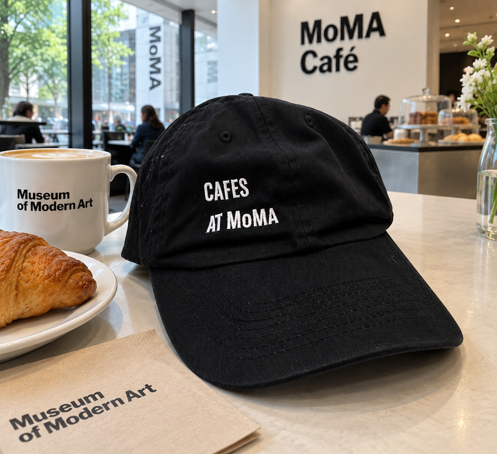 Cafes at MoMA Strapback Dad Hat Black Museum of Modern Art Rare Adjustable Cap